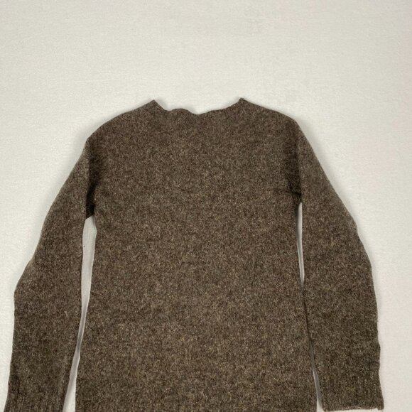 Vintage Made in Scotland John Tulloch Pure Wool Brown Long Knit Sweater - Picture 7 of 9